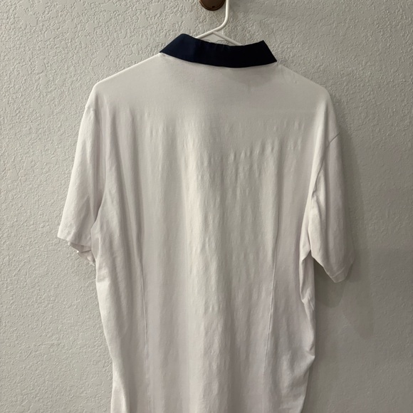 State & Liberty Men's White Polo Shirt with Navy Accents - Picture 2 of 6